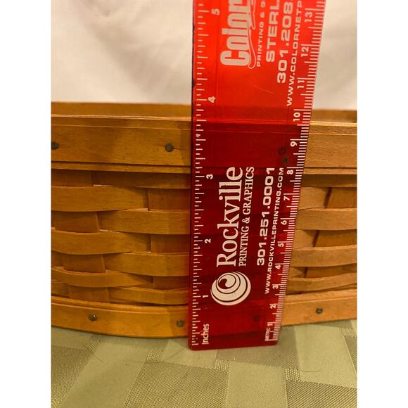 Longaberger Row Your Boat Basket+Plastic Protector SIGNED by 6 FAMILY members - Picture 10 of 14